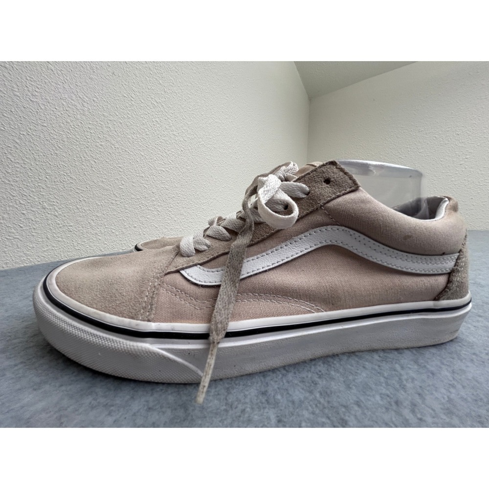Vans Old Skool Tan Beige Suede Canvas Low Top Skate Sneakers Mens-9 Womens-10.5